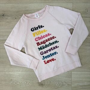 J. Crew X Girls Inc. Girls Love Graphic Crewneck Sweatshirt